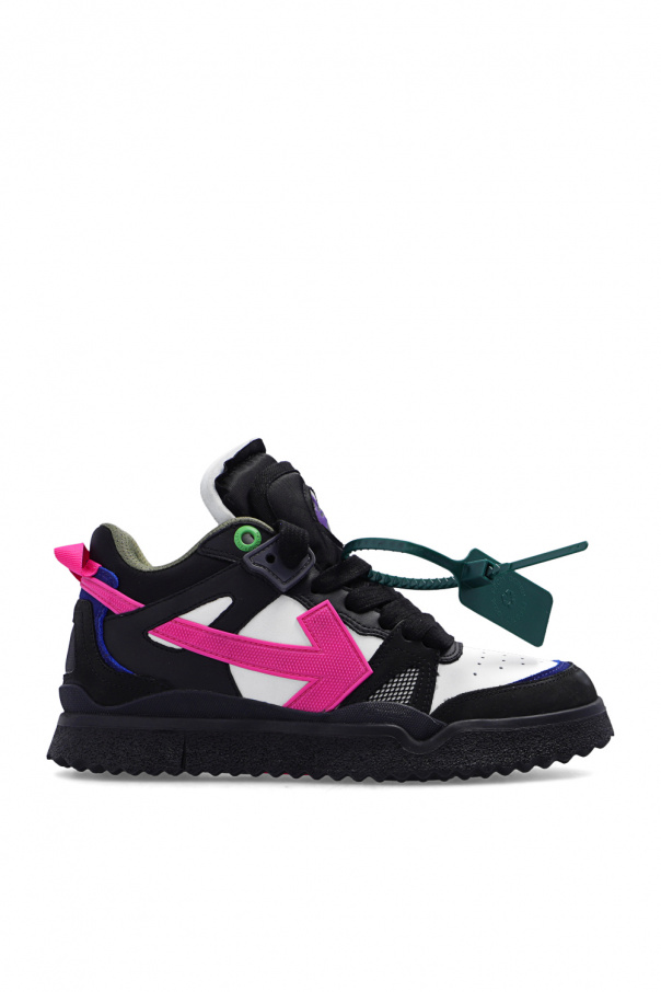 off white mid top sponge sneakers